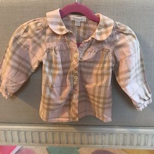 Burberry baby girls shirt 18m